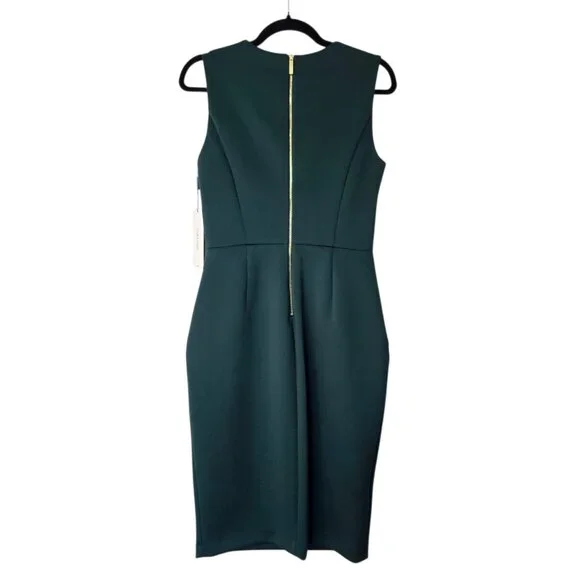Calvin Klein Green Sleeveless Sheath Dress - Size 6 - NWT - Picture 2 of 13